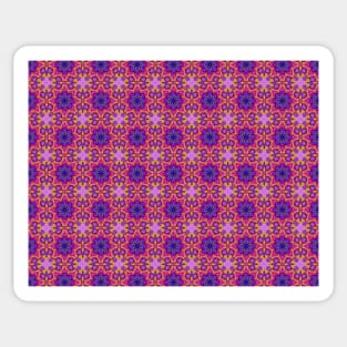 Hand Painted Purple, Pink and Orange Geometric Mandala Pattern Sticker